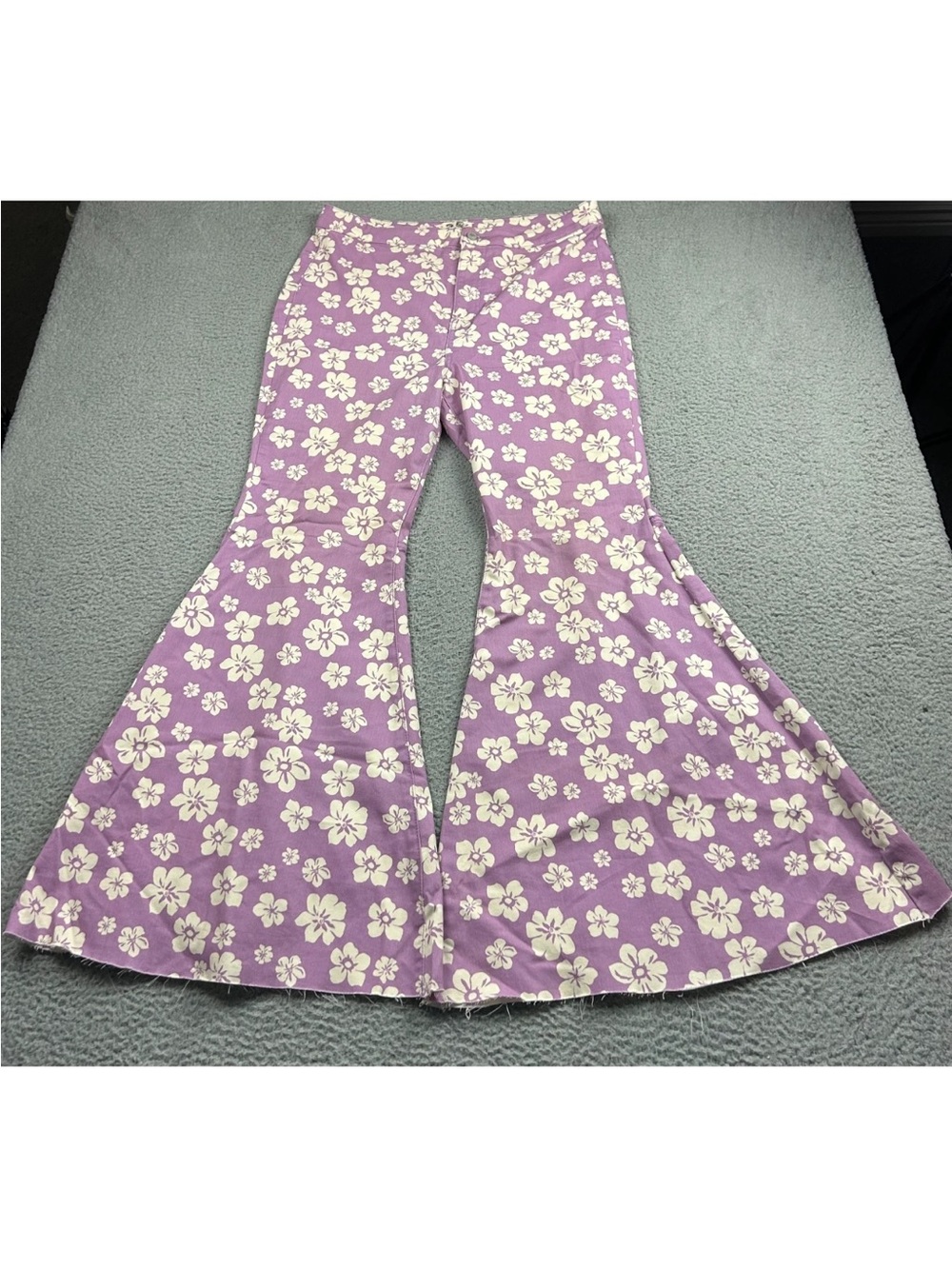 Free People Hibiscus Bell-Bottom Pants